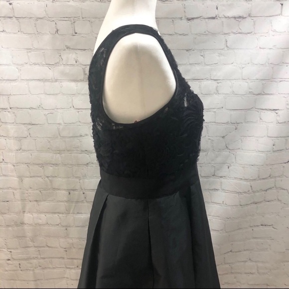 Monique Lhuillier One Shoulder Fit & Flare Cocktail Dress Black Size 10 - Picture 7 of 14